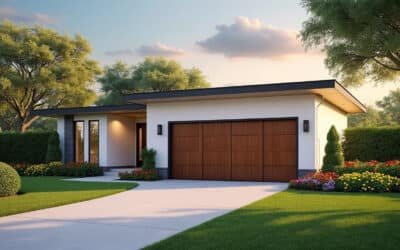 Porte de garage sur mesure install&eacute;e &agrave; Albigny-sur-Sa&ocirc;ne par Storema.